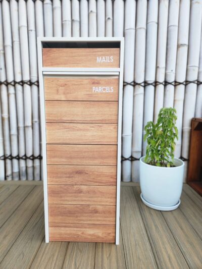 Standing Letter Box White with Light Yellow